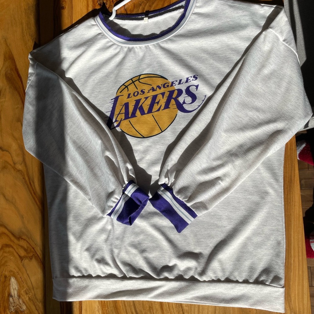 Lakers Gray and Purple Sweatshirt